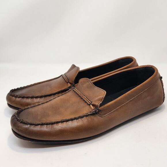 Allen Edmonds Men Super Sport Driver Loafers Shoes Size 10 D Mocha Brown Leather - Picture 4 of 9